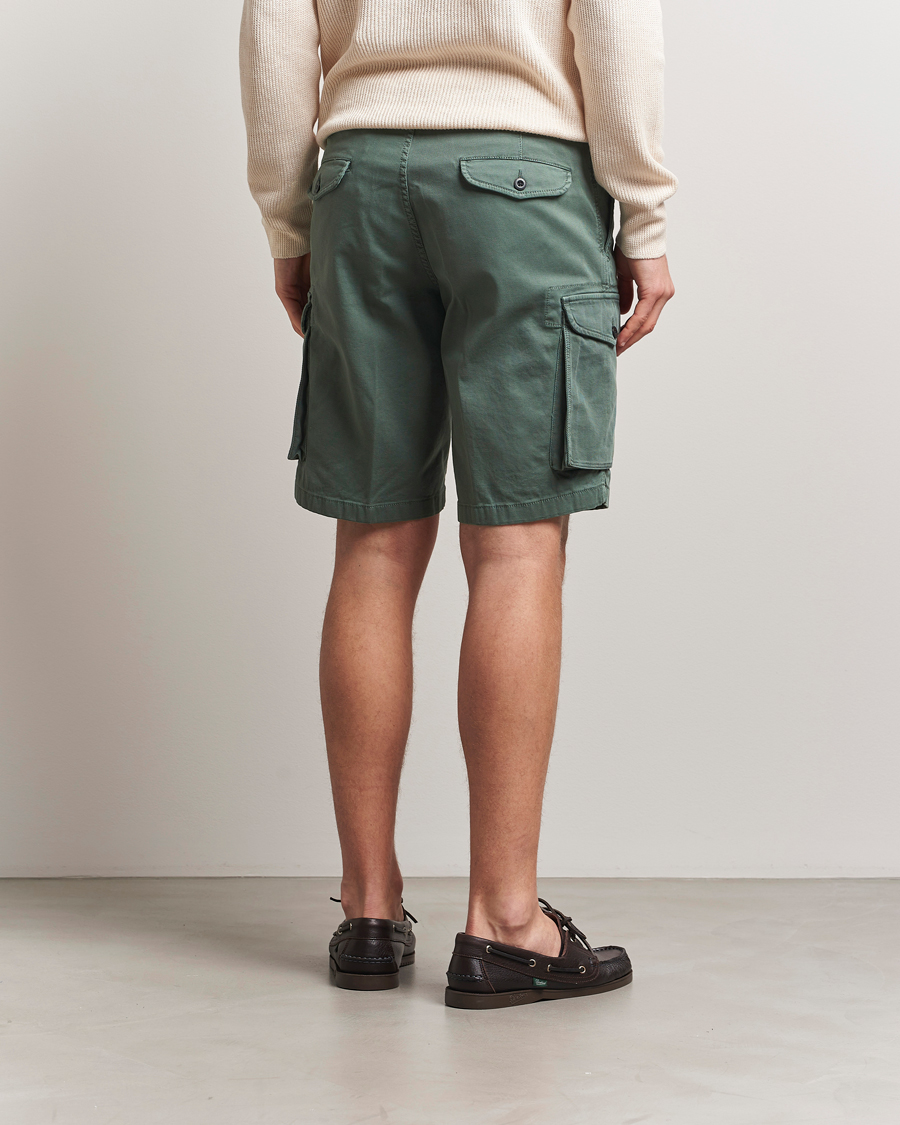 Homme | Shorts | Incotex | Cotton Cargo Shorts Bottle Green