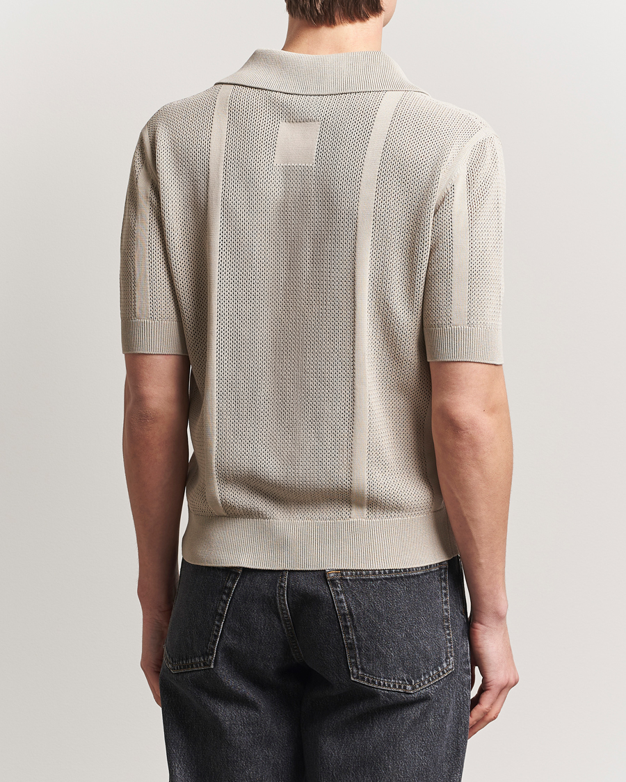Homme | Pulls Et Tricots | Lanvin | Striped Jacquard Polo Light Beige