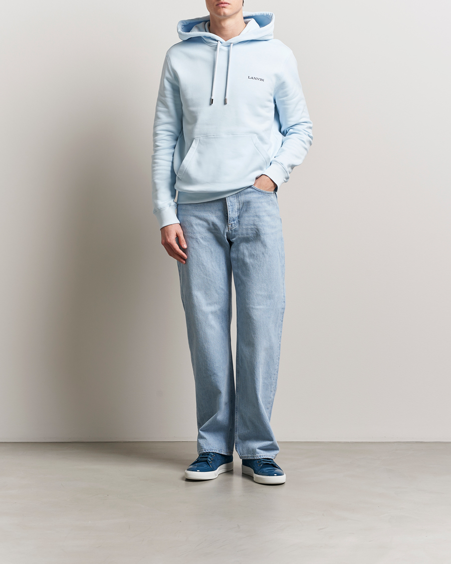 Homme | Pulls Et Tricots | Lanvin | Bouclette Logo Hoodie Chambray