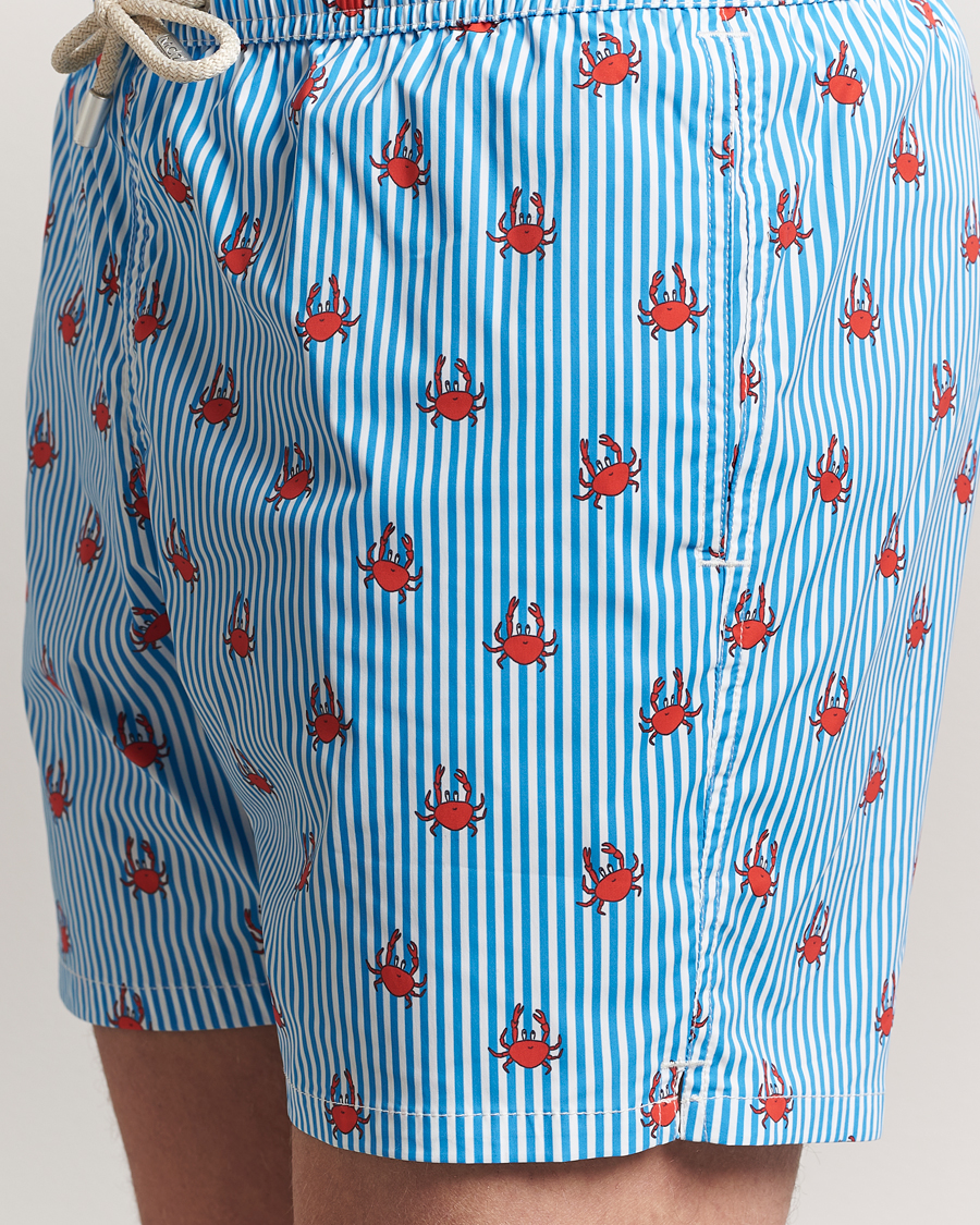Homme | Maillots De Bain | MC2 Saint Barth | Printed Nylon Swim Shorts Blue Crab Stripes