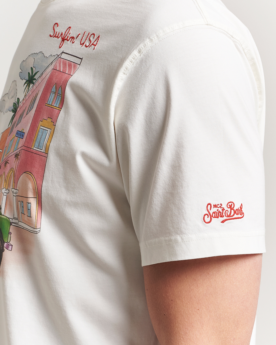 Homme | T-shirts | MC2 Saint Barth | Printed Cotton T-Shirt Surfing USA
