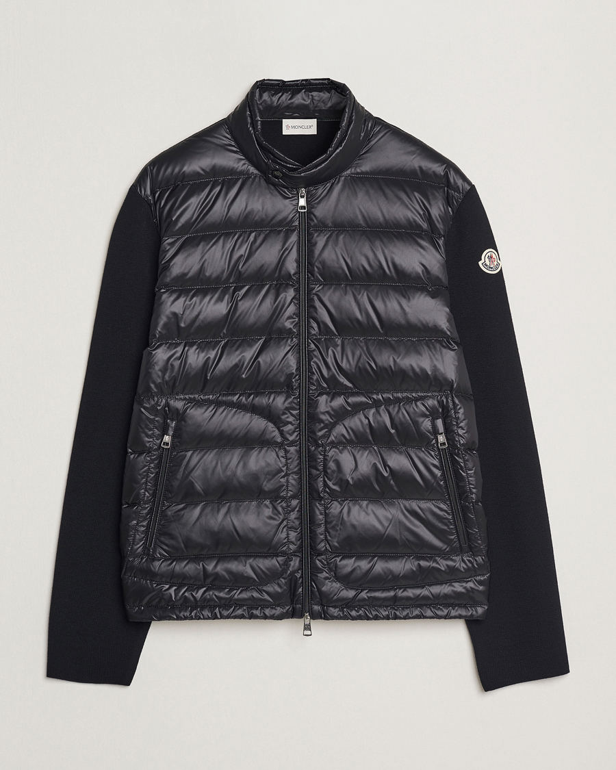Homme | Pulls Et Tricots | Moncler | Hybrid Zip Cardigan Black