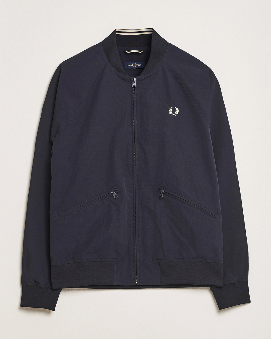 Homme | Manteaux Et Vestes | Fred Perry | Textured Tennis Bomber Jacket Navy