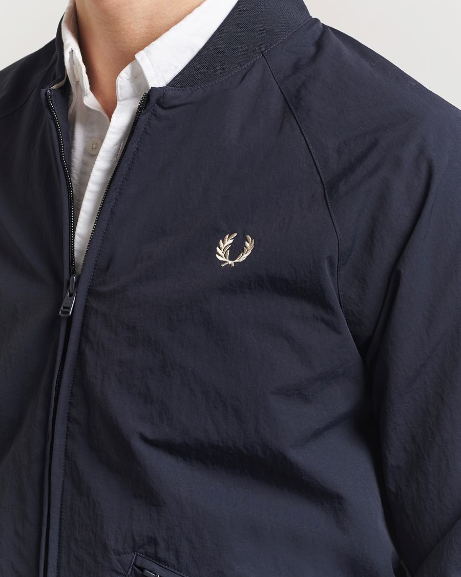 Homme | Manteaux Et Vestes | Fred Perry | Textured Tennis Bomber Jacket Navy