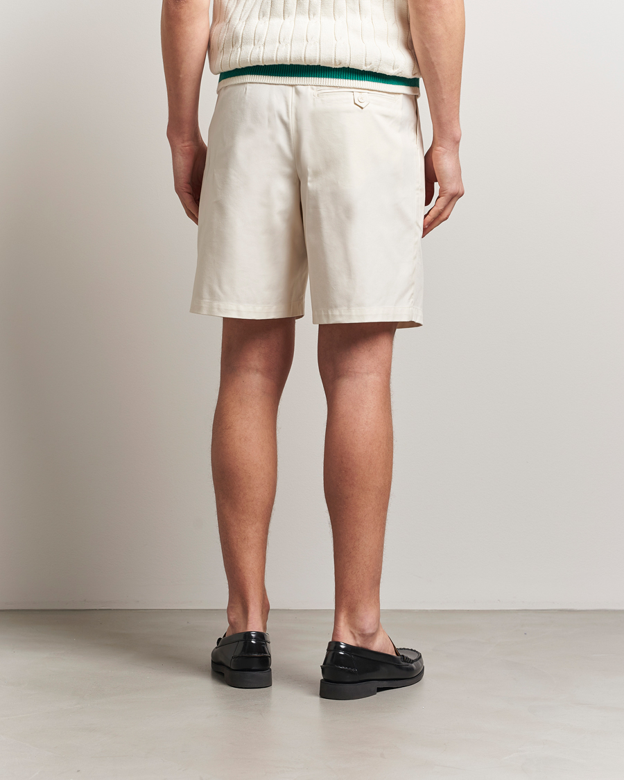 Homme | Shorts | Fred Perry | Twill Pleated Tennis Shorts Ecru