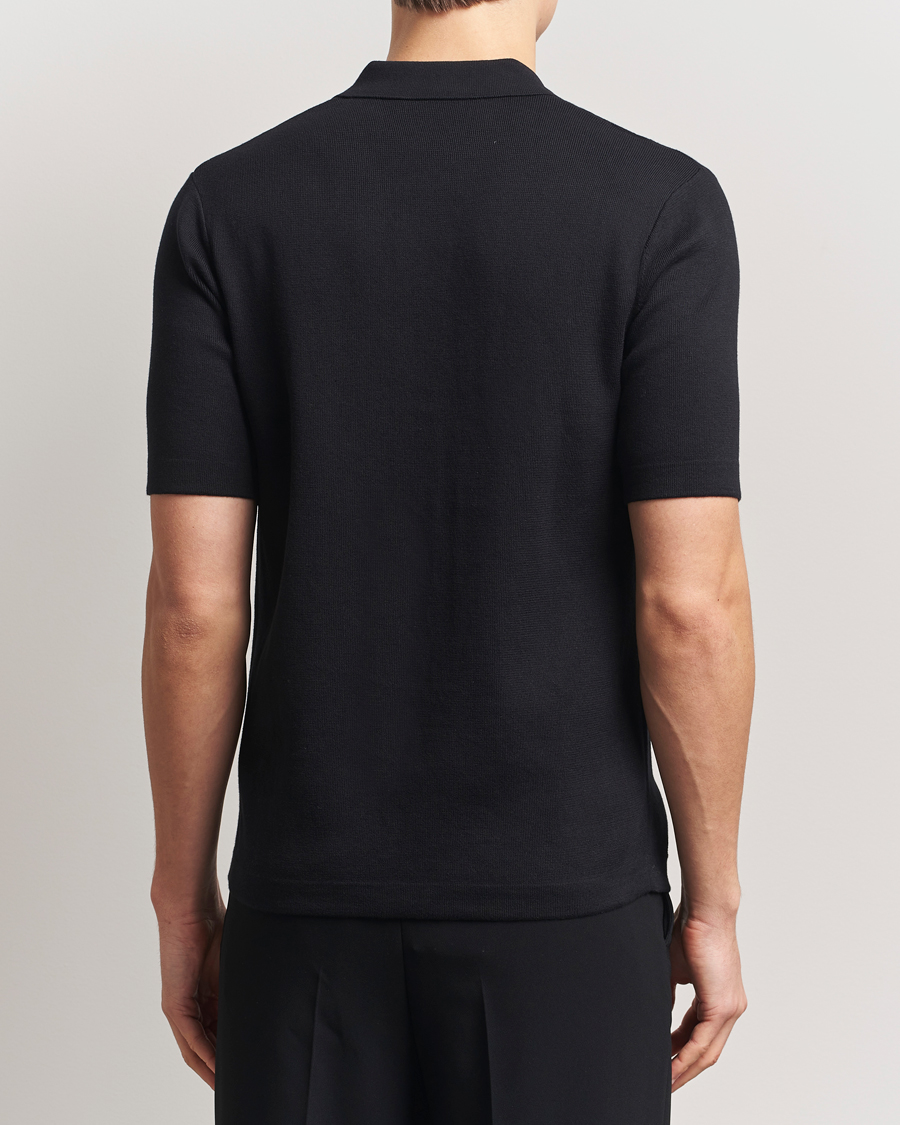 Homme | Chemises | Fred Perry | Knitted Short Sleeve Shirt Black