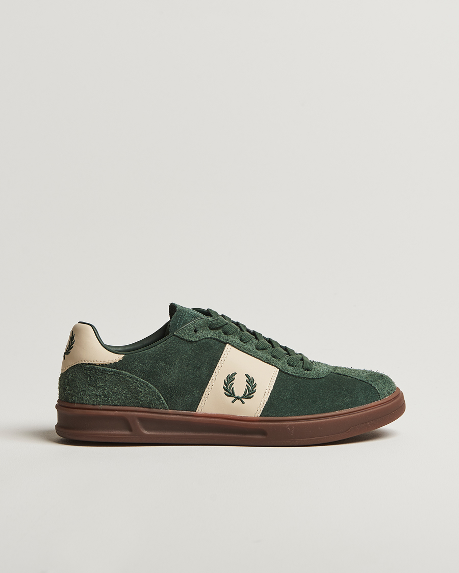 Homme | Fred Perry B4 Suede Sneaker Court Green | Fred Perry | B4 Suede Sneaker Court Green