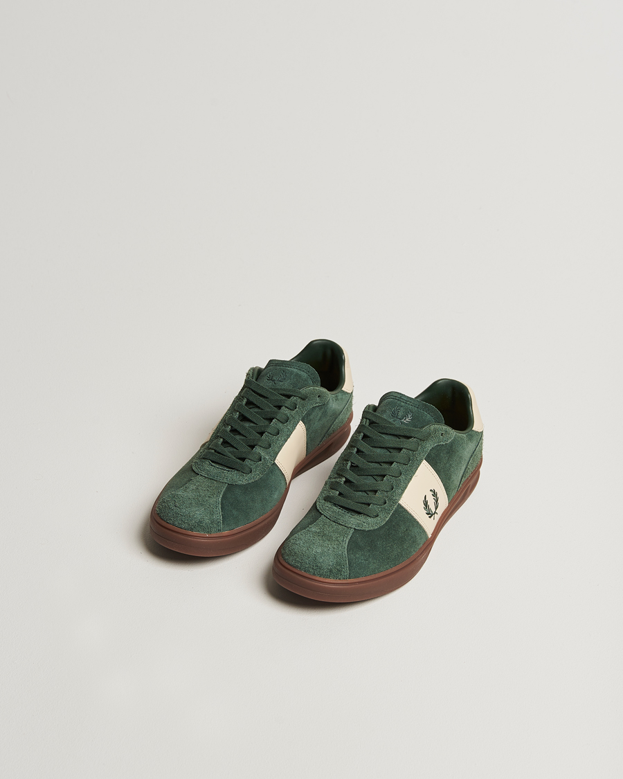 Homme | Fred Perry B4 Suede Sneaker Court Green | Fred Perry | B4 Suede Sneaker Court Green