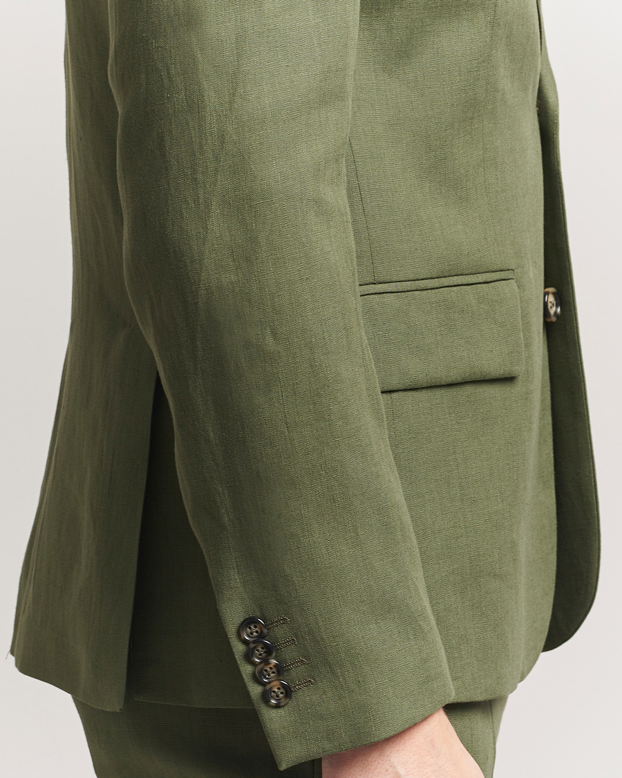 Homme | Blazers | J.Lindeberg | Elton Super Linen Blazer Olivinie