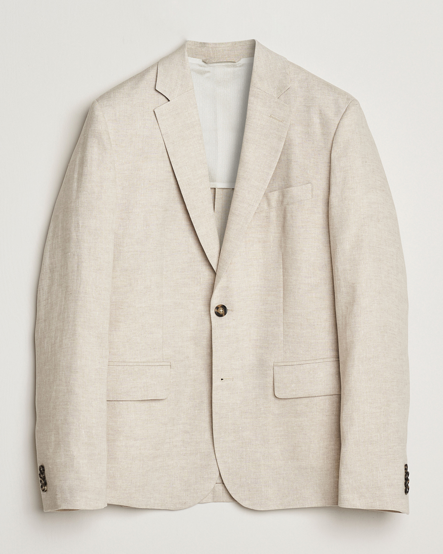 Homme | Blazers | J.Lindeberg | Elton Super Linen Blazer Moonbeam