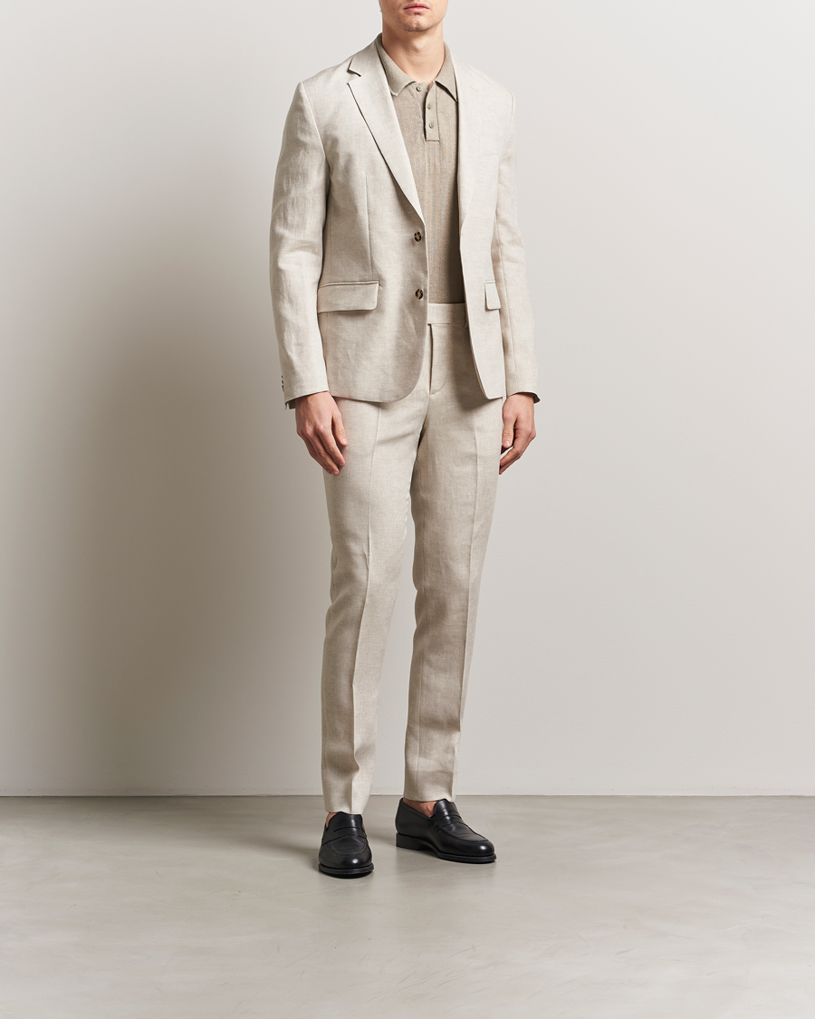 Homme | Blazers | J.Lindeberg | Elton Super Linen Blazer Moonbeam