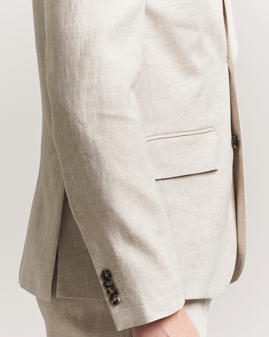 Homme | Blazers | J.Lindeberg | Elton Super Linen Blazer Moonbeam