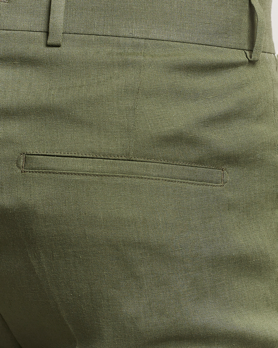 Homme | Pantalons | J.Lindeberg | Grant Super Linen Pants Olivinie