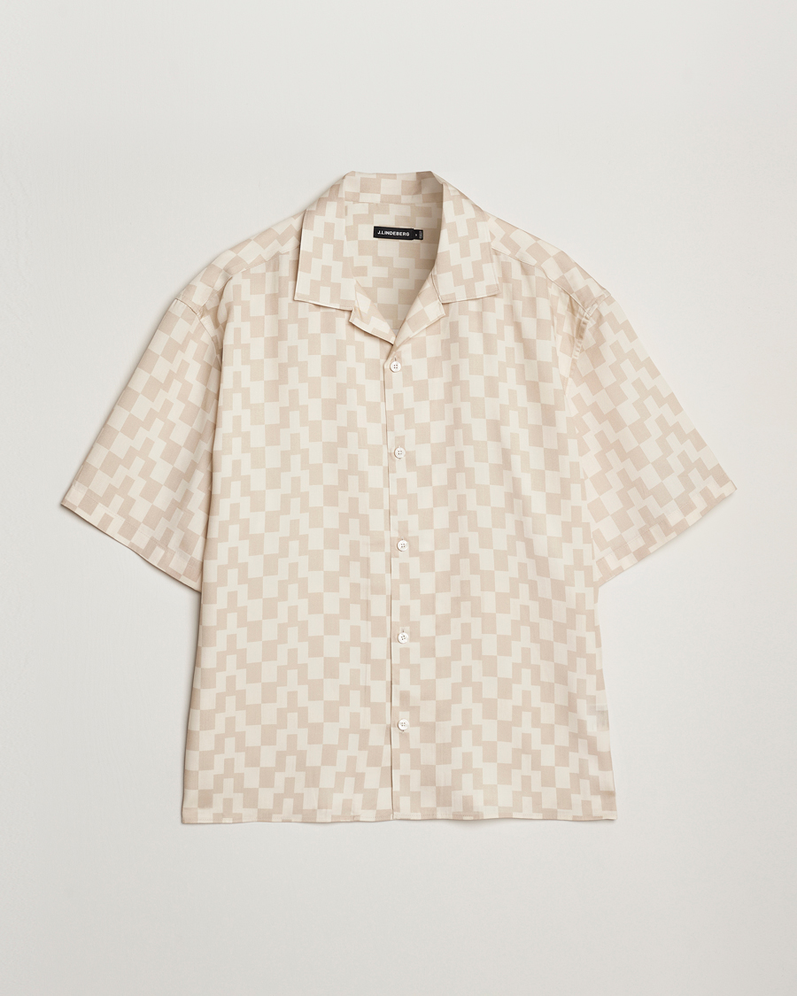 Homme | Chemises | J.Lindeberg | Ellis Stack Bridge Print Shirt Moonbeam