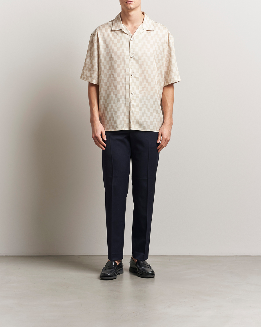 Homme | Chemises | J.Lindeberg | Ellis Stack Bridge Print Shirt Moonbeam