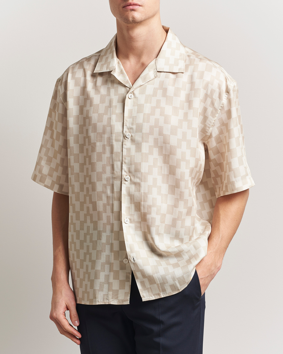Homme | Chemises | J.Lindeberg | Ellis Stack Bridge Print Shirt Moonbeam