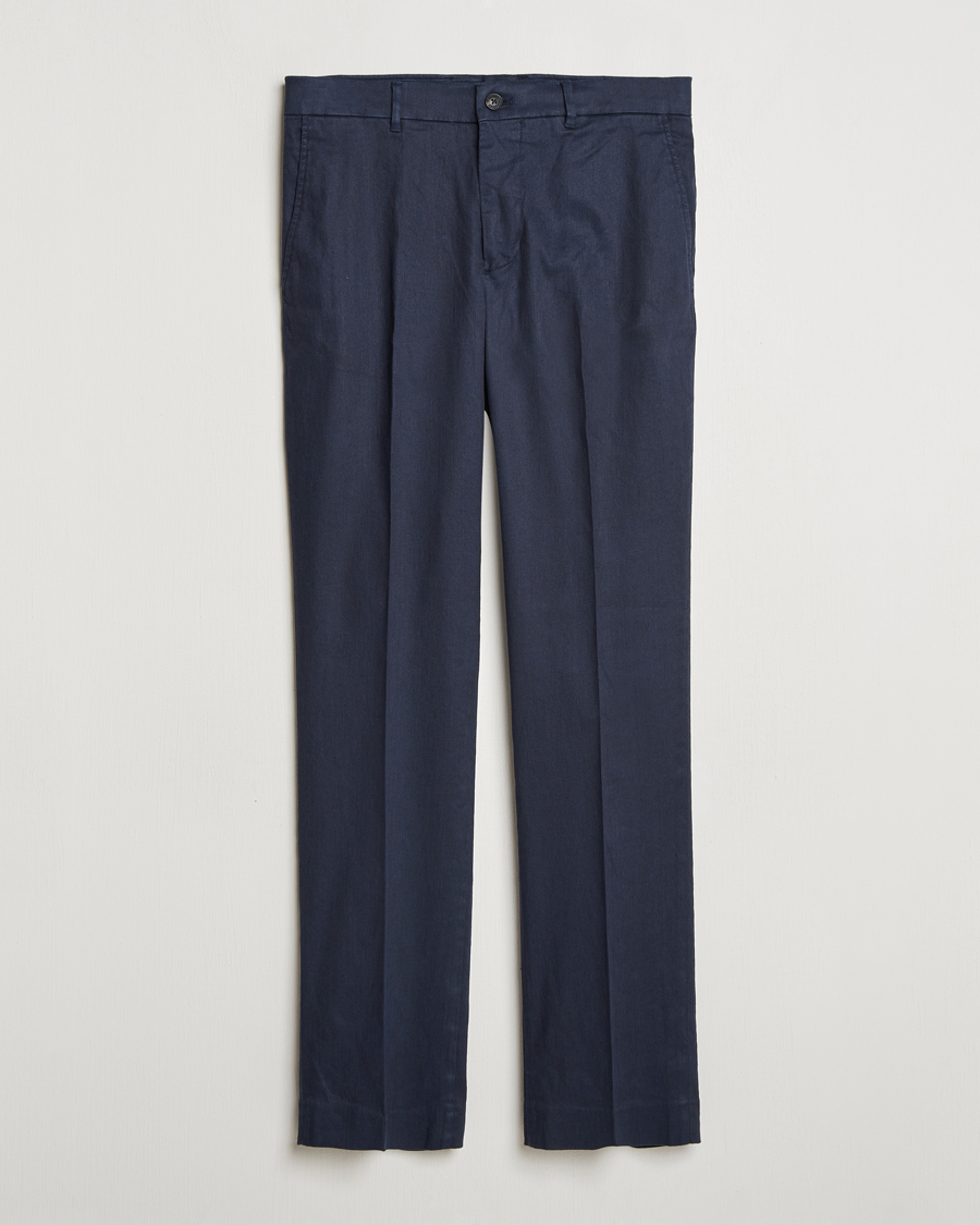 Homme | Pantalons | J.Lindeberg | Lois Linen Stretch Pants Navy