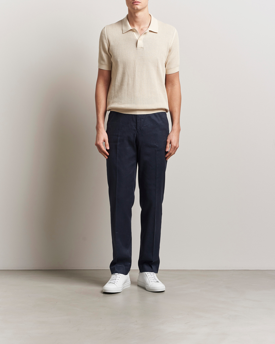 Homme | Pantalons | J.Lindeberg | Lois Linen Stretch Pants Navy