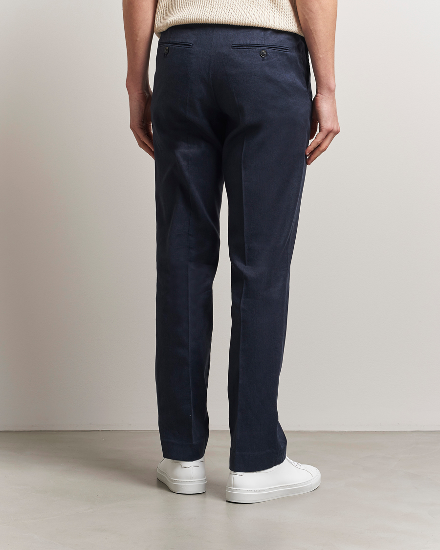Homme | Pantalons | J.Lindeberg | Lois Linen Stretch Pants Navy