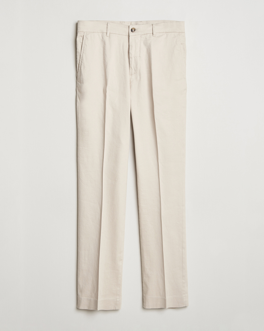 Homme | Pantalons | J.Lindeberg | Lois Linen Stretch Pants Moonbeam