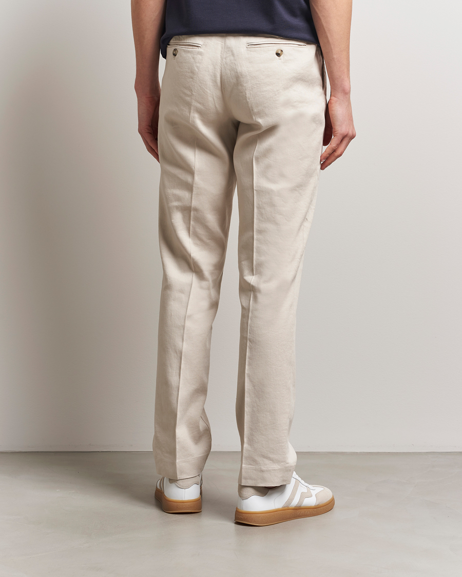 Homme | Pantalons | J.Lindeberg | Lois Linen Stretch Pants Moonbeam