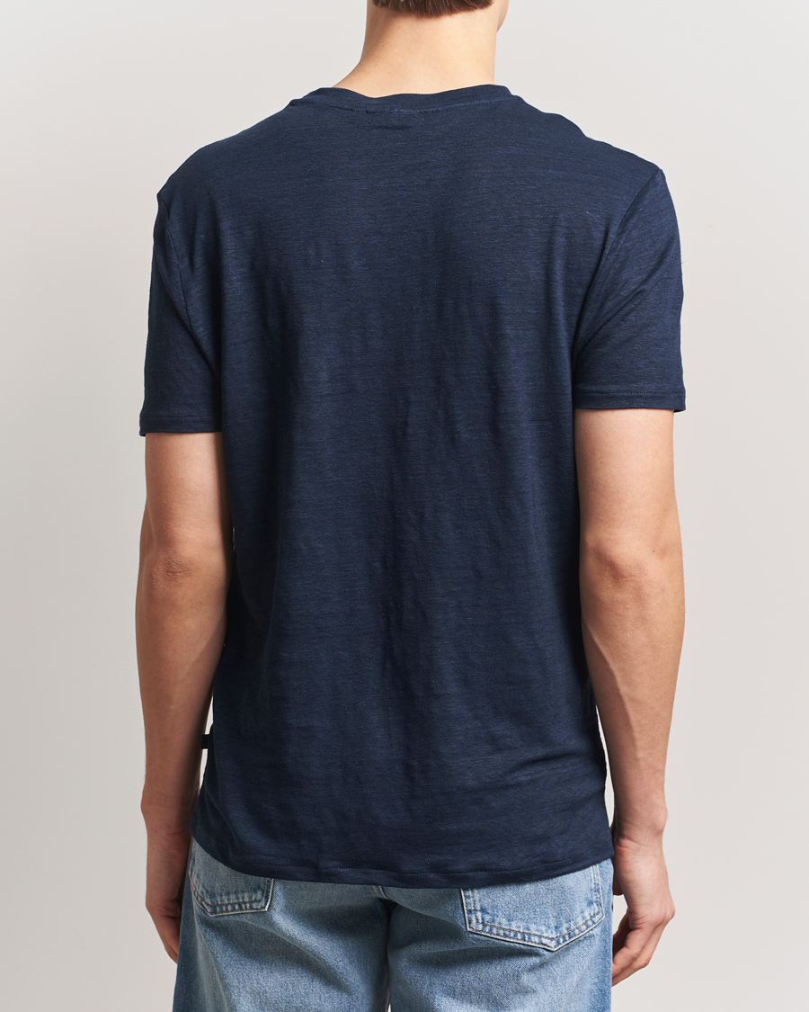 Homme | T-shirts | J.Lindeberg | Coma Linen T-Shirt Navy