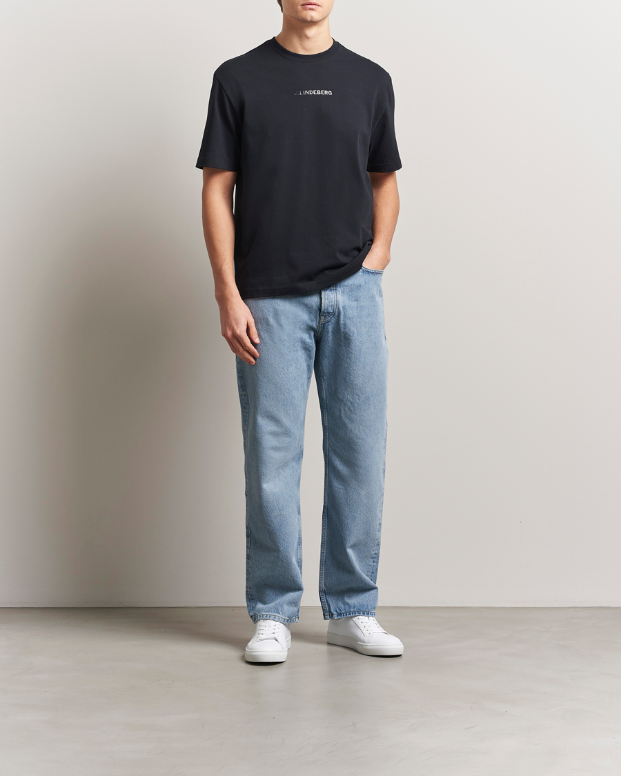 Homme | T-shirts | J.Lindeberg | Hale Heavy Logo T-Shirt Black