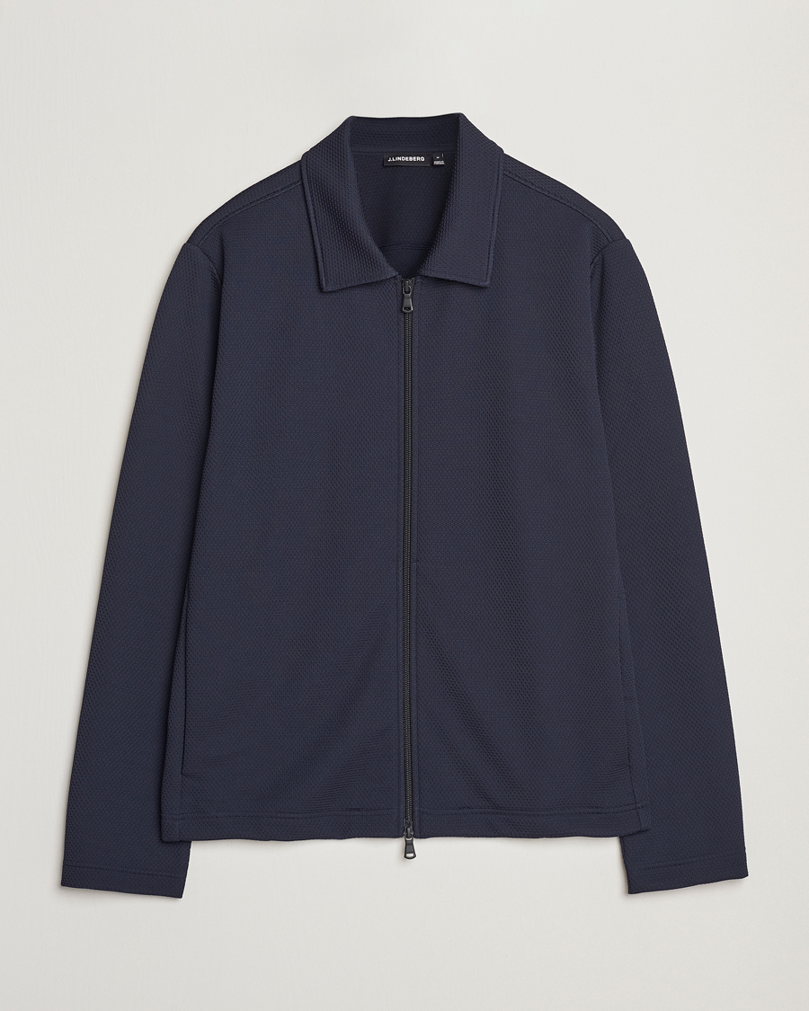 Homme | Pulls Et Tricots | J.Lindeberg | Lansa Jersey Zip Jacket Navy