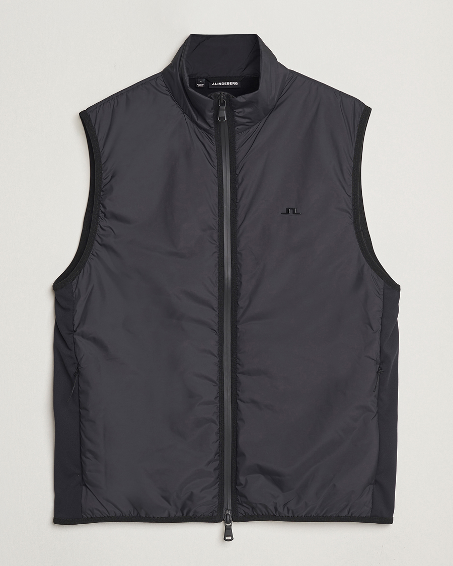 Homme | Pulls Et Tricots | J.Lindeberg | Dobber Hybrid Vest Black