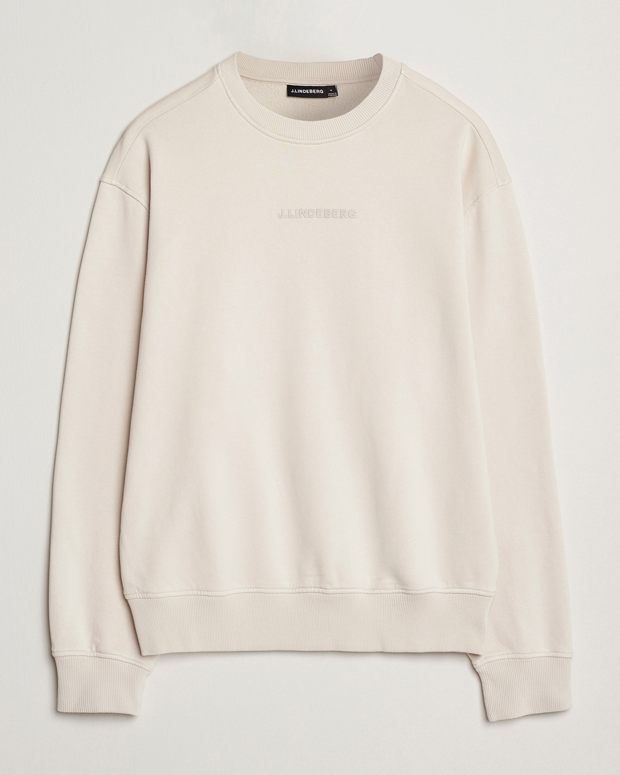 Homme | Pulls Et Tricots | J.Lindeberg | Callan Cotton Crew Neck Moonbeam