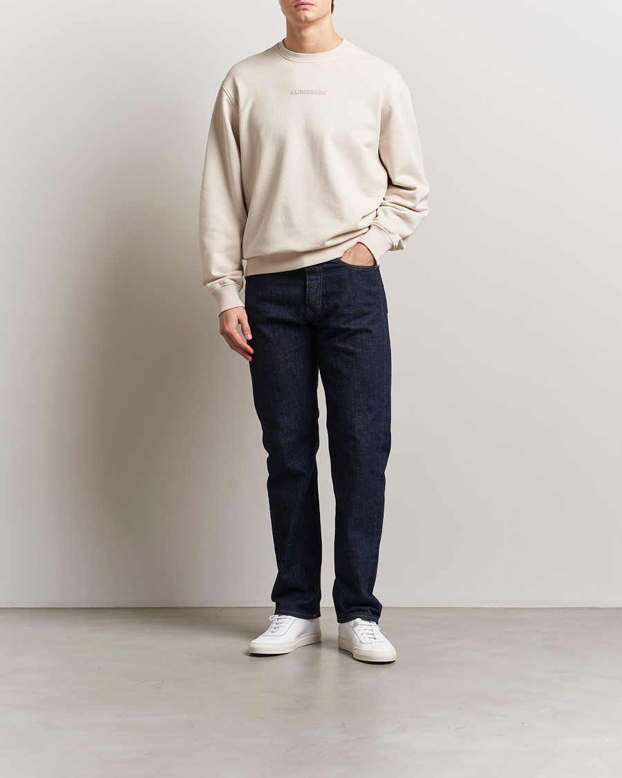 Homme | Pulls Et Tricots | J.Lindeberg | Callan Cotton Crew Neck Moonbeam