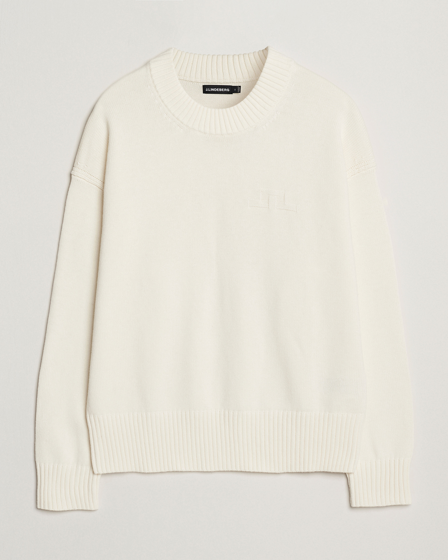 Homme | Pulls Et Tricots | J.Lindeberg | Eddy Cotton/Wool Crewneck White