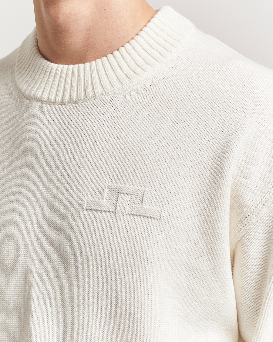 Homme | Pulls Et Tricots | J.Lindeberg | Eddy Cotton/Wool Crewneck White