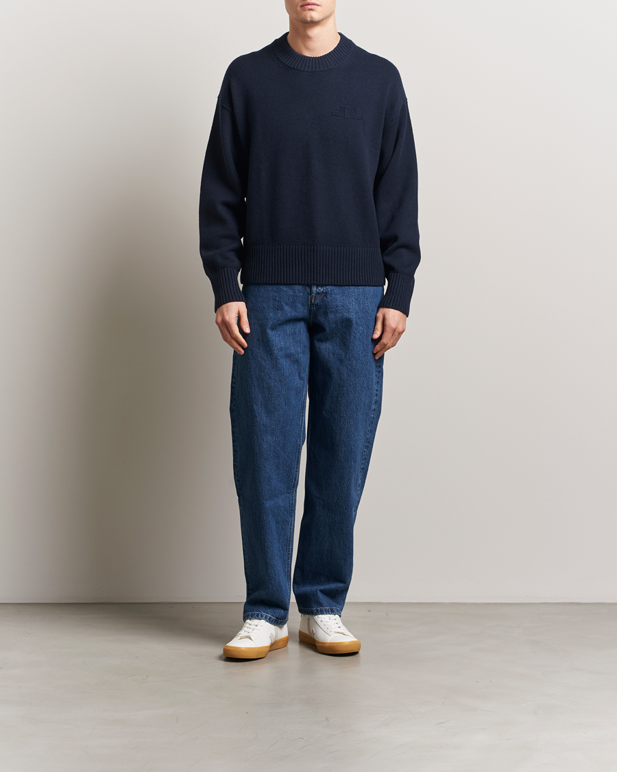 Homme | Pulls Et Tricots | J.Lindeberg | Eddy Cotton/Wool Crewneck Navy
