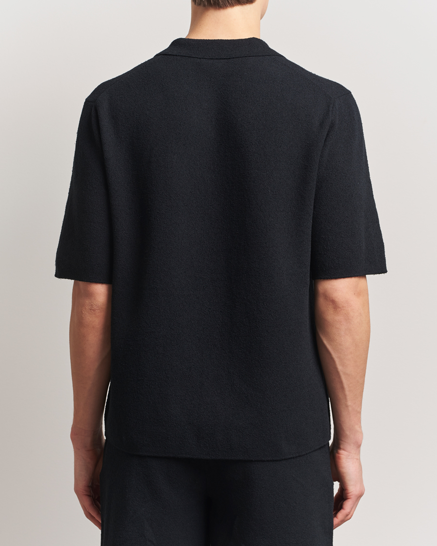 Homme | Chemises | J.Lindeberg | Sal Knitted Boucle Shirt Black