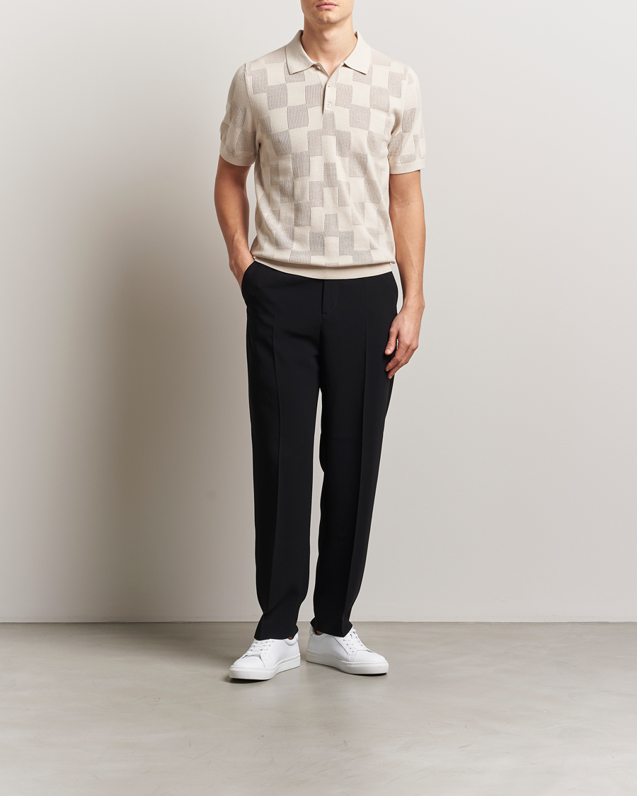 Homme | Polos | J.Lindeberg | Reymond Stacked Bridge Polo Moonbeam