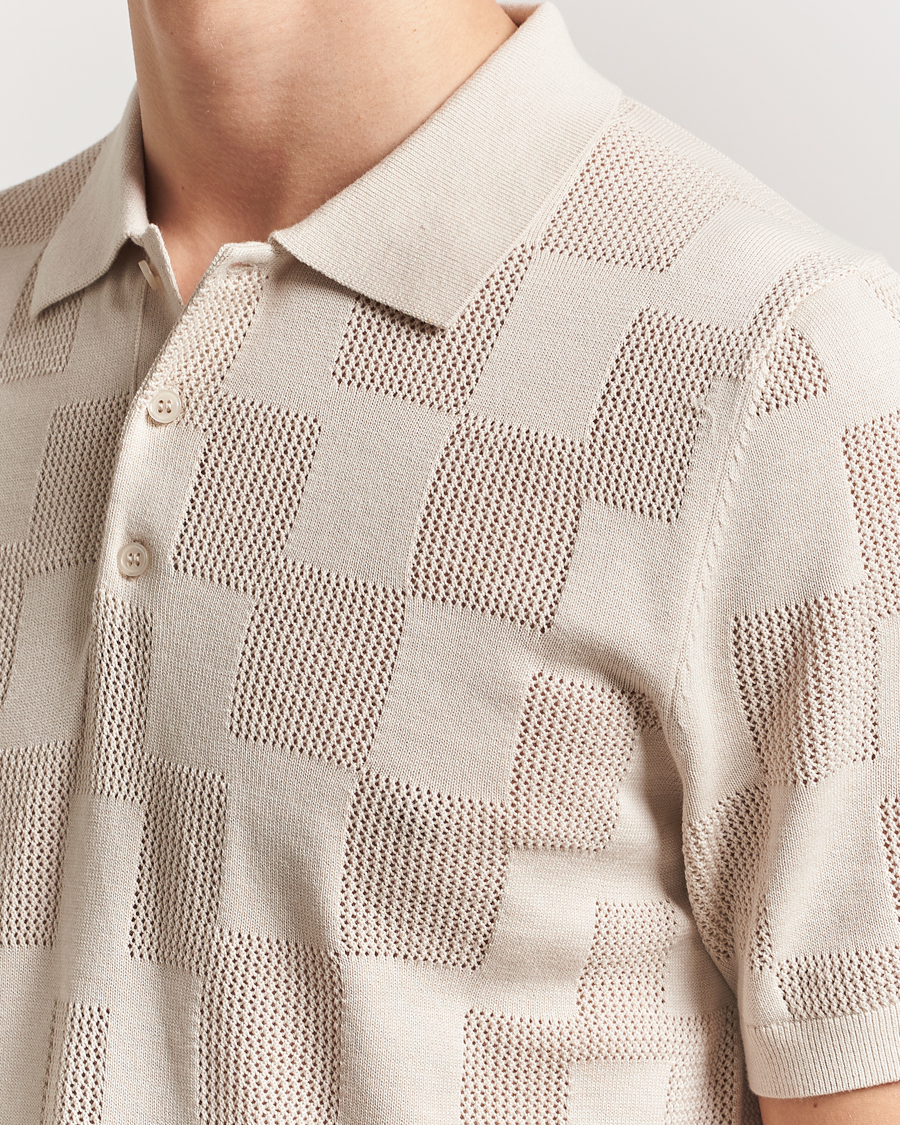 Homme | Polos | J.Lindeberg | Reymond Stacked Bridge Polo Moonbeam