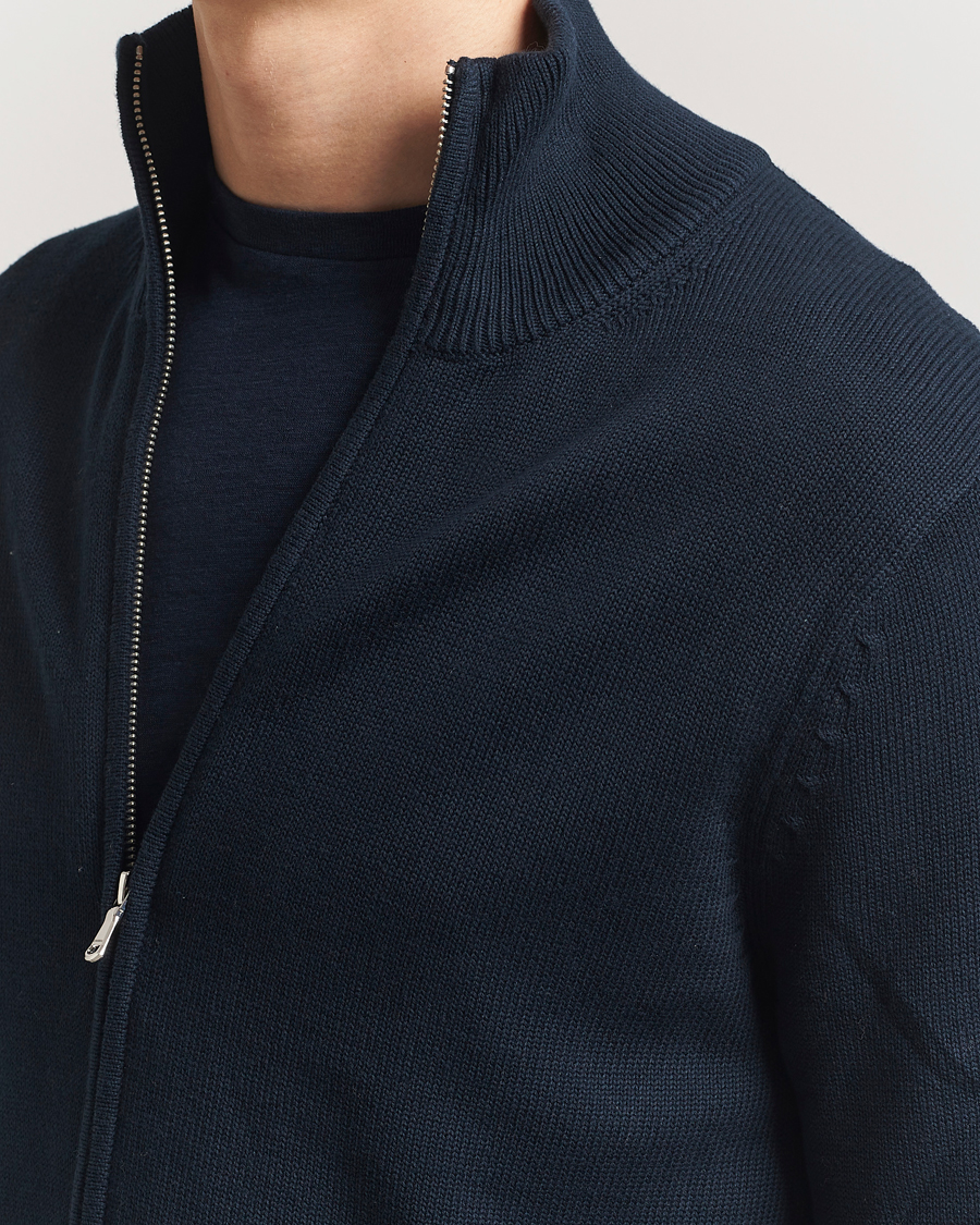 Homme | Pulls Et Tricots | J.Lindeberg | Alexis Full Zip Cotton Cardigan Navy