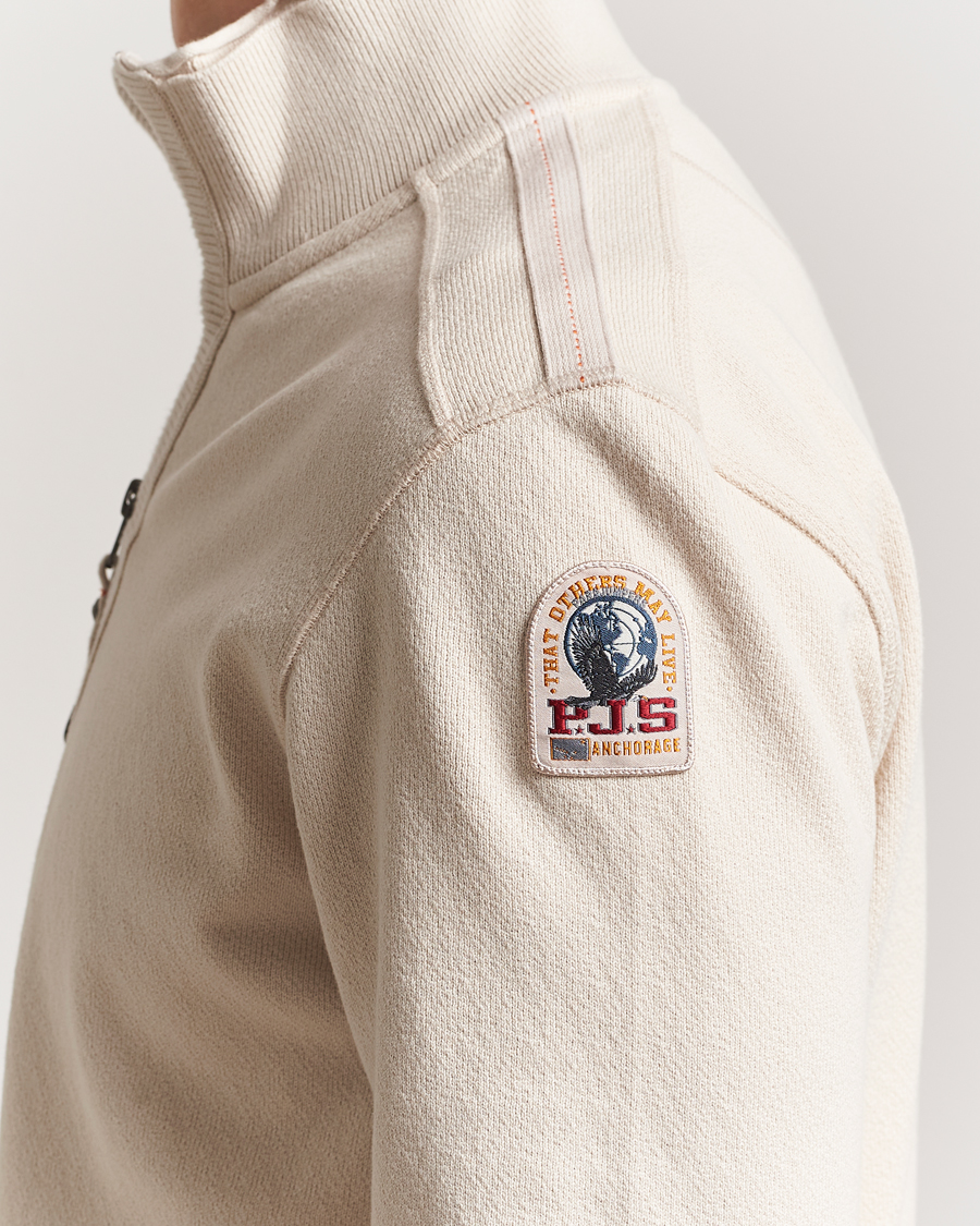 Homme | Pulls Et Tricots | Parajumpers | Lenard Groundfield Half Zip Antique White
