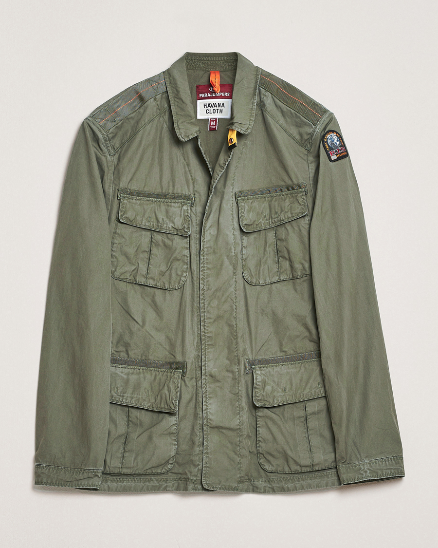 Homme | Manteaux Et Vestes | Parajumpers | Oswin Havana Cloth Shirt Jacket Thyme Green