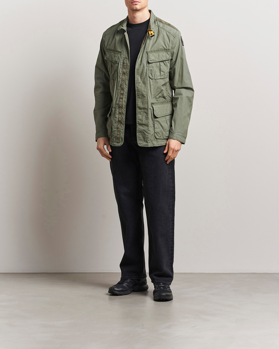 Homme | Manteaux Et Vestes | Parajumpers | Oswin Havana Cloth Shirt Jacket Thyme Green