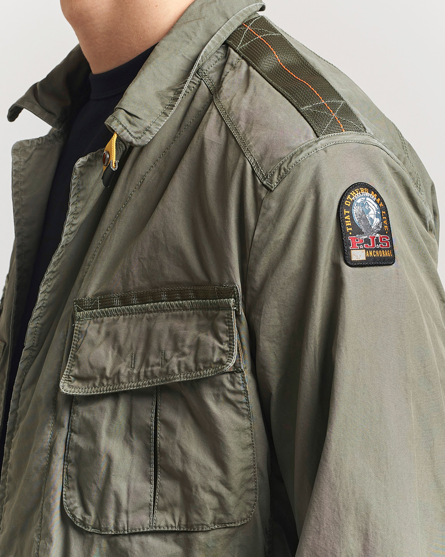 Homme | Manteaux Et Vestes | Parajumpers | Oswin Havana Cloth Shirt Jacket Thyme Green