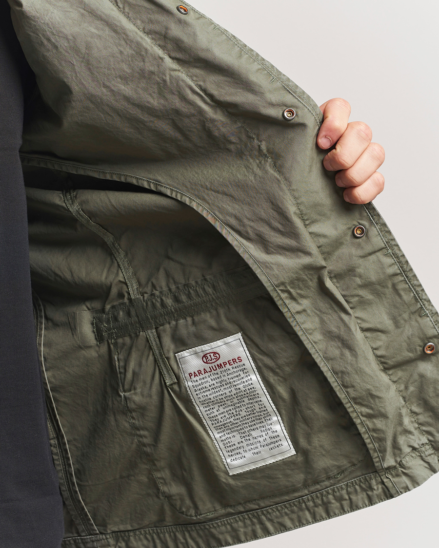 Homme | Manteaux Et Vestes | Parajumpers | Oswin Havana Cloth Shirt Jacket Thyme Green