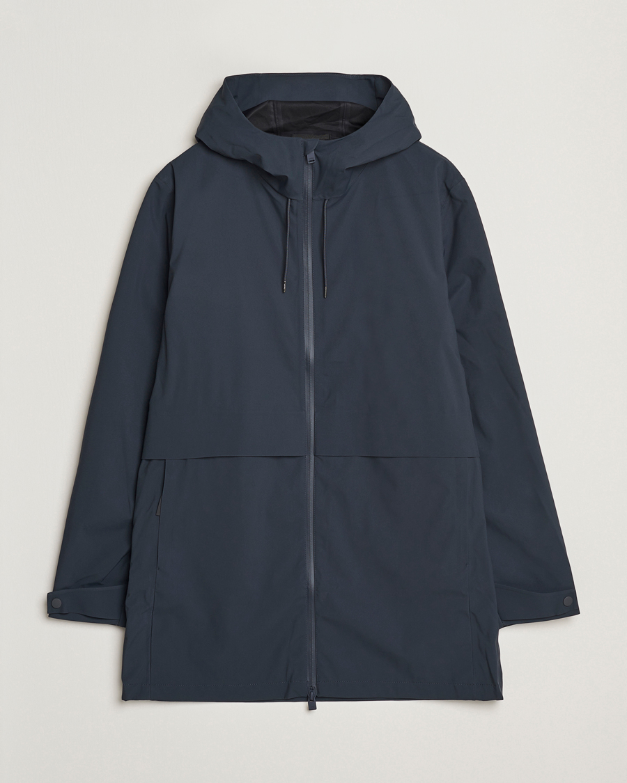 Homme | Manteaux Et Vestes | RAINS | Suva Hooded Waterproof Long Jacket Navy