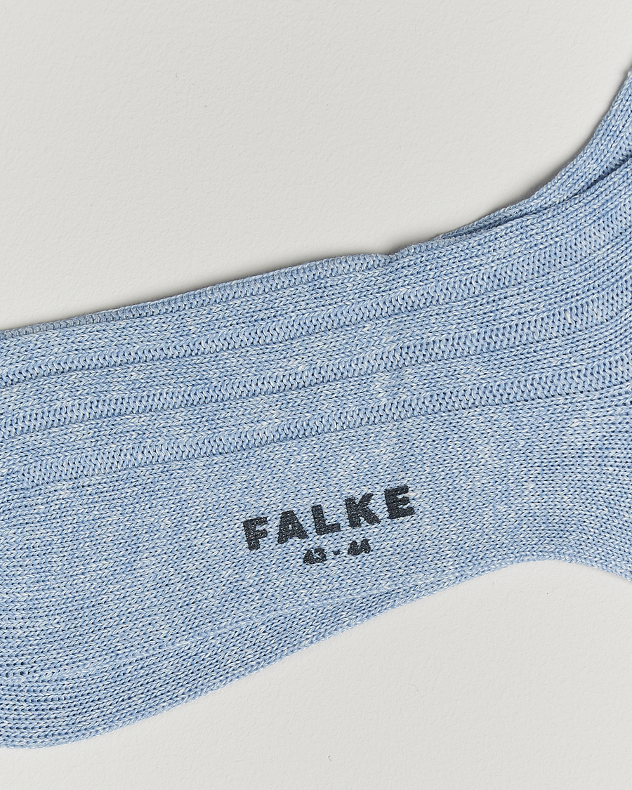 Homme | Sous-Vêtements Et Chaussettes | Falke | Bay Linen/Cotton Rib Sock Dream Blue