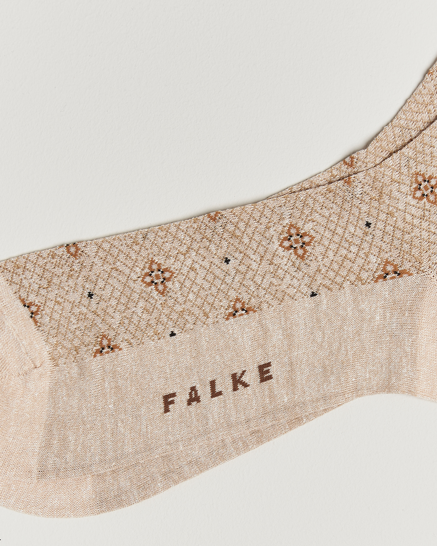 Homme | Sous-Vêtements Et Chaussettes | Falke | Mosaic Linen/Cotton Sock Creme