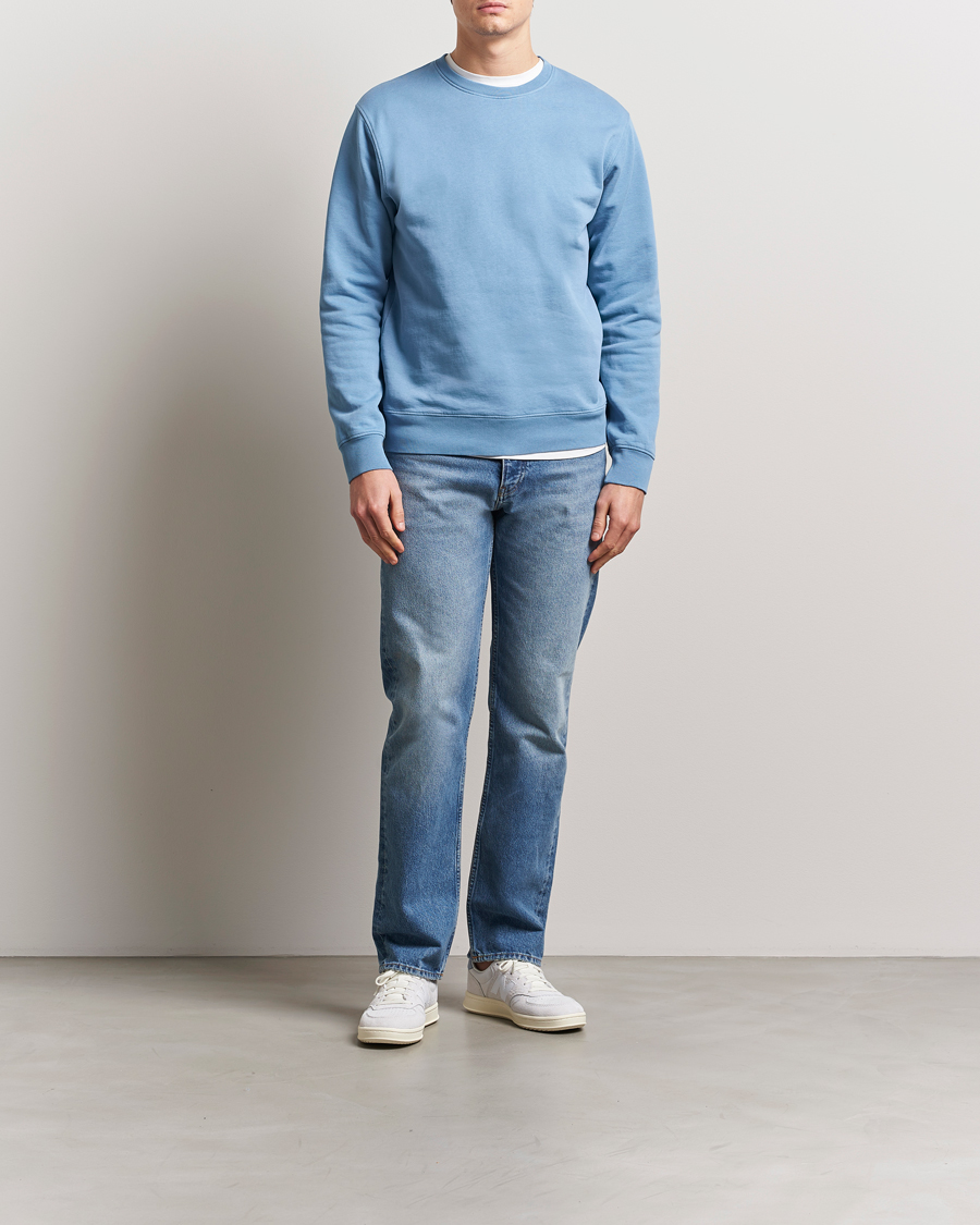 Homme | Pulls Et Tricots | Colorful Standard | Classic Organic Crew Neck Sweat Seaside Blue