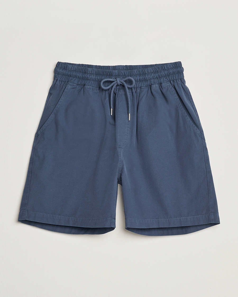 Homme | Shorts | Colorful Standard | Classic Organic Twill Drawstring Shorts Petrol Blue