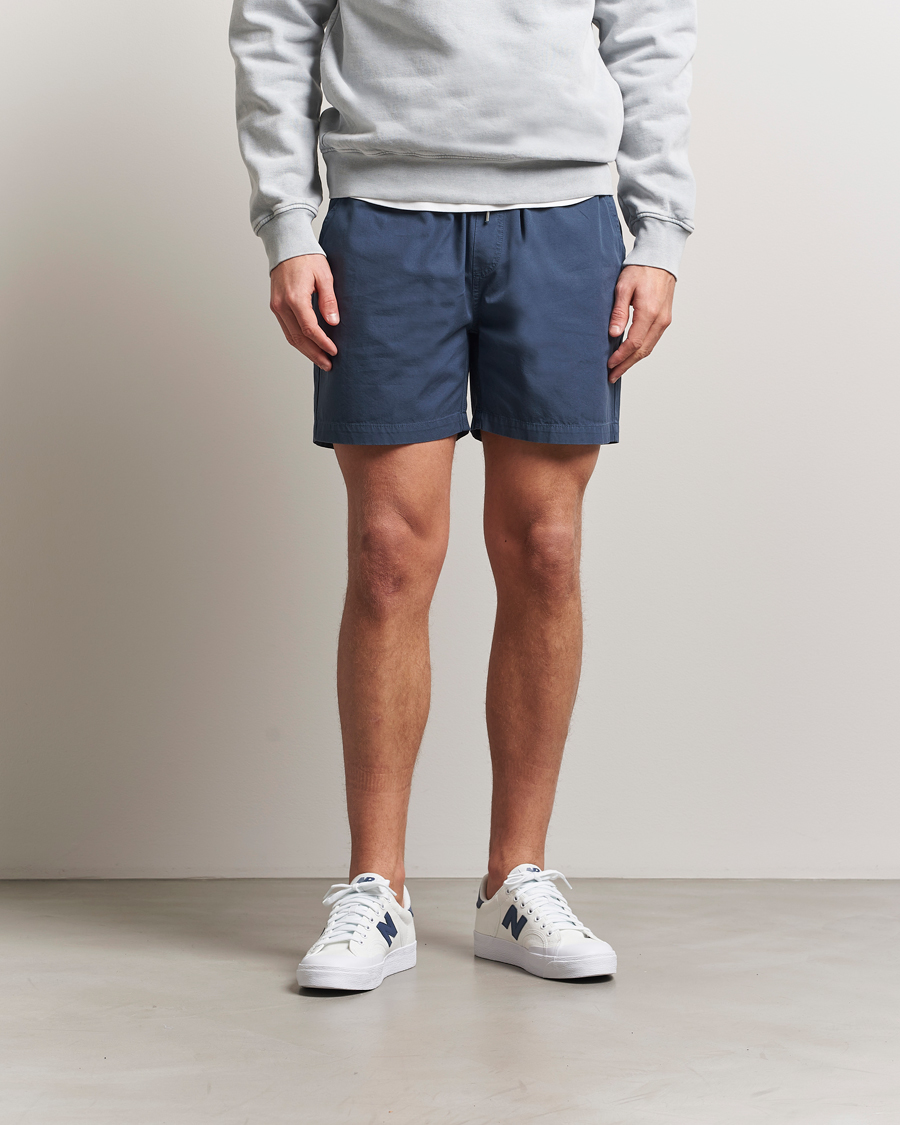 Homme | Shorts | Colorful Standard | Classic Organic Twill Drawstring Shorts Petrol Blue