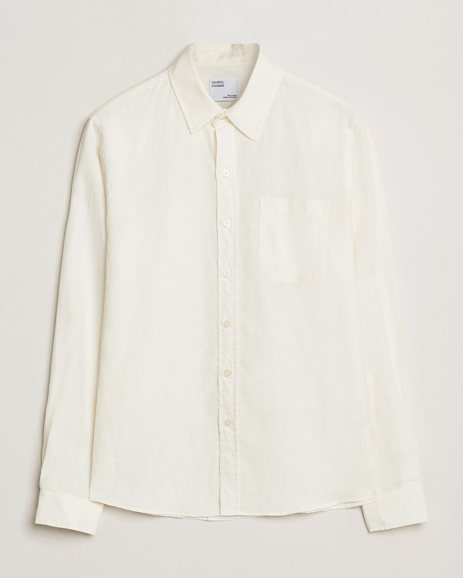 Homme | Chemises | Colorful Standard | Garment Dyed Linen Shirt Ivory White